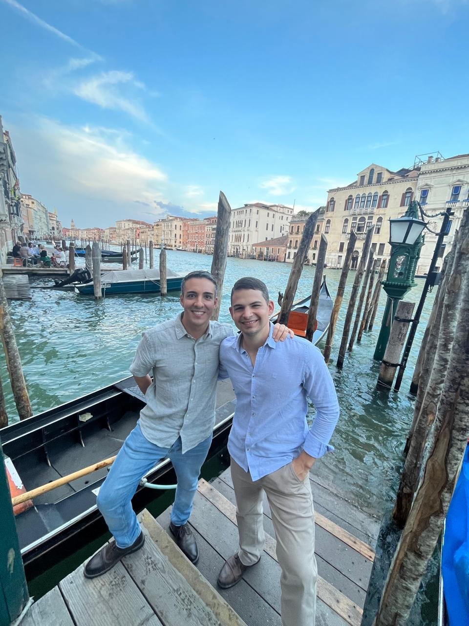 Vinícius e Renan em Veneza